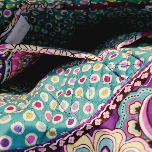 Vera Bradley Hipster Heather Paisley Large Purse or Travel Tote Women's Purple - Picture 6 of 12